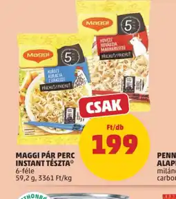 PENNY Maggi Pár Perc Instant Tészta ajánlat