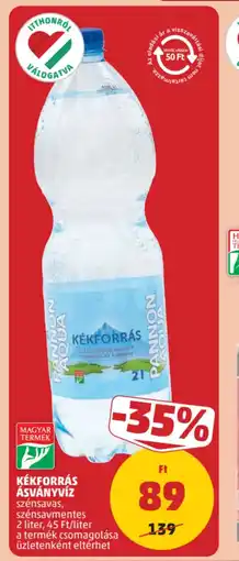 PENNY Kékforrás Ásványvíz ajánlat