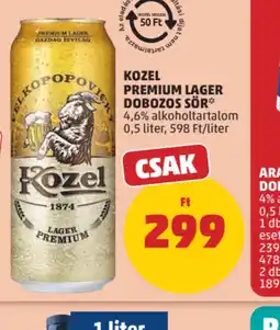 PENNY Kozel Premium Lager Dobozos Sör ajánlat