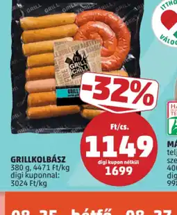 PENNY Grillkolbász ajánlat