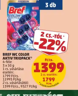 PENNY Bref WC Color Aktiv Triopack ajánlat