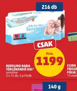 PENNY Bebellino Baba Törlőkendő XXL ajánlat