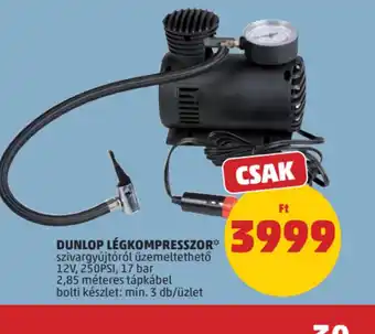 PENNY Dunlop légkompresszor ajánlat