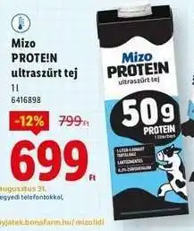 Lidl Mizo Prote!n Ultraszűrt Tej ajánlat