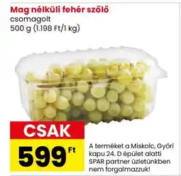 Spar Mag nélküli fehér szőlő ajánlat