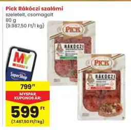 Spar PICK Rákóczi szalámi ajánlat