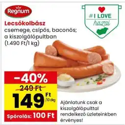 Spar Lecsókolbász ajánlat
