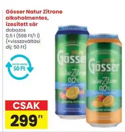 Spar Gösser Natur Zitrone alkoholmentes, ízesített sör ajánlat