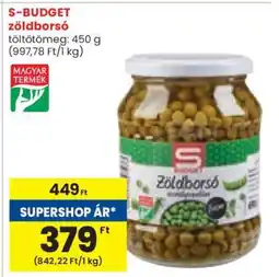 Spar S-BUDGET zöldborsó ajánlat