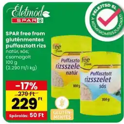 Spar SPAR free from gluténmentes puffasztott rizs ajánlat