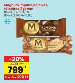 Spar Magnum Impulse pálcikás, tölcséres jégkrém ajánlat