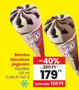 Spar Bambo tölcséres jégkrém ajánlat