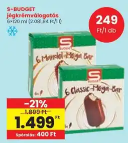 Spar S-BUDGET jégkrémválogatás ajánlat