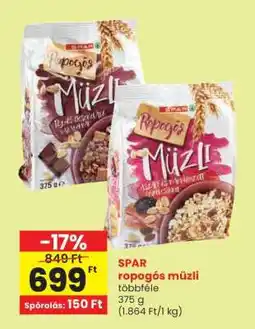 Spar SPAR ropogós müzli ajánlat