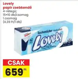 Spar Lovely papír zsebkendő ajánlat