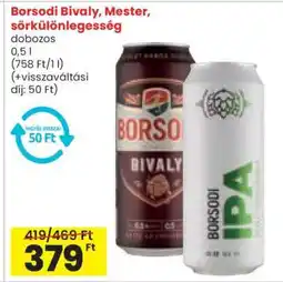 Spar Borsodi Bivaly, Mester, sörkülönlegesség ajánlat
