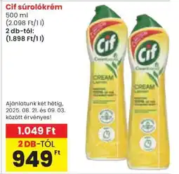 Spar CIF Súrolókrém ajánlat