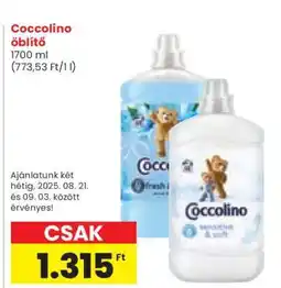 Spar Coccolino Öblítő ajánlat
