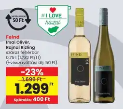 Spar Feind Irsai Olivér, Rajnai Rizling ajánlat