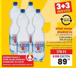 Spar SPAR Verde ásványvíz ajánlat