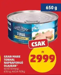 PENNY Gran Mare Tonhal Napraforgó Olajban ajánlat