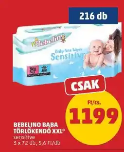 PENNY Bebelino Baba Törlőkendő XXL ajánlat