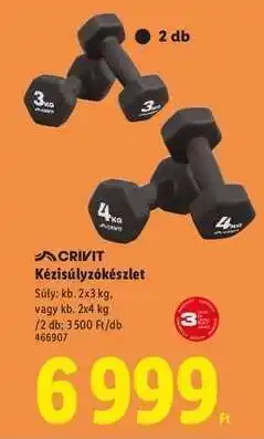 Lidl CRIVIT Kézisúlyzókészlet ajánlat