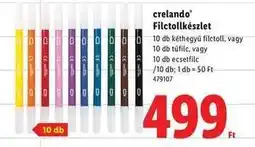 Lidl crelando Filctollkészlet ajánlat