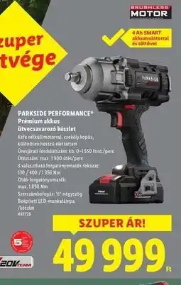 Lidl PARKSIDE PERFORMANCE Prémium akkus ütvecsavarozó készlet ajánlat