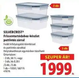 Lidl SILVERCREST Frissentartódoboz-készlet pattintós zárral ajánlat