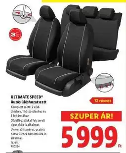 Lidl ULTIMATE SPEED Autós üléshuzatszett ajánlat