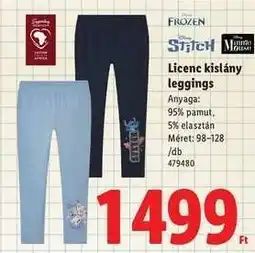 Lidl Licenc kislány leggings ajánlat