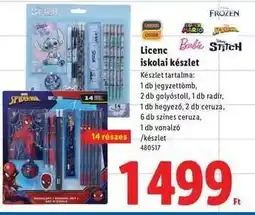 Lidl Licenc iskolai készlet ajánlat