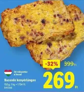 Lidl Baconös kenyérlángos ajánlat