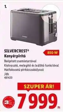 Lidl SILVERCREST Kenyérpirító ajánlat