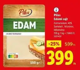 Lidl PILOS Edámi sajt ajánlat