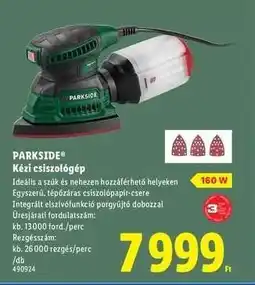 Lidl PARKSIDE Kézi csiszológép ajánlat
