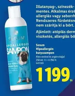 Lidl Serum Hipoallergén kutyasampon ajánlat