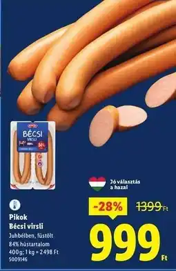 Lidl PIKOK Bécsi virsli ajánlat