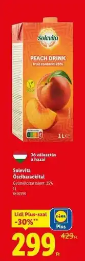 Lidl Solevita Őszibarackital ajánlat