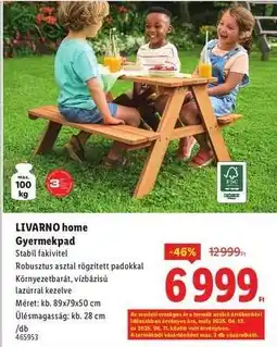 Lidl LIVARNO home Gyermekpad ajánlat