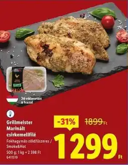 Lidl Grillmeister Marinált csirkemellfilé ajánlat