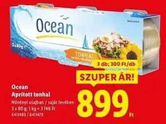 Lidl OCEAN Aprított tonhal ajánlat
