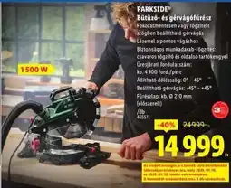 Lidl PARKSIDE Bütyüző- és gérvágófűrész ajánlat