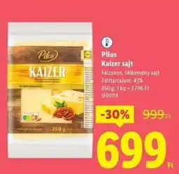 Lidl PILOS Kaizer sajt ajánlat