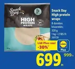 Lidl SNACK DAY High protein wraps ajánlat