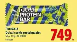 Lidl PureGold Dubai csokis proteinszelet ajánlat