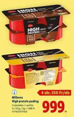Lidl MILBONA High Protein puding ajánlat