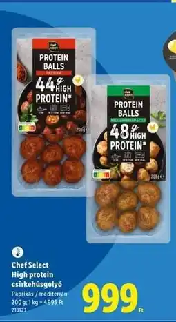 Lidl Chef Select High protein csirkehúsgolyó ajánlat
