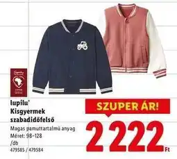 Lidl lupilu' Kisgyermek szabadidőfelső ajánlat